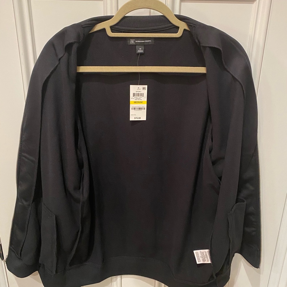 Men’s Black/White Track Jacket. - Picture 4 of 5